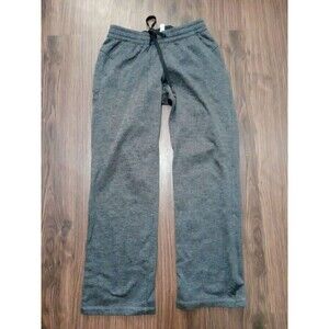 Adidas fleece Pants Women's Size Xs Dark Gray Open Hem Active wear Sweatpants